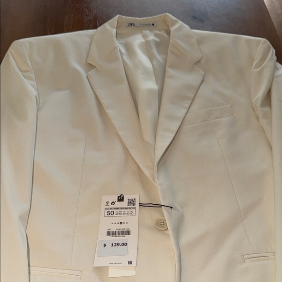 BRAND NEW Zara Men's Off-White Blazer
